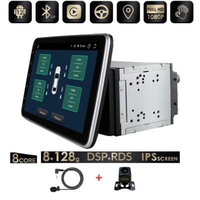 10.1'' Drehbarer Touchscreen Auto Radio Carplay Android 12 2 DIN GPS Wifi 8+128GB