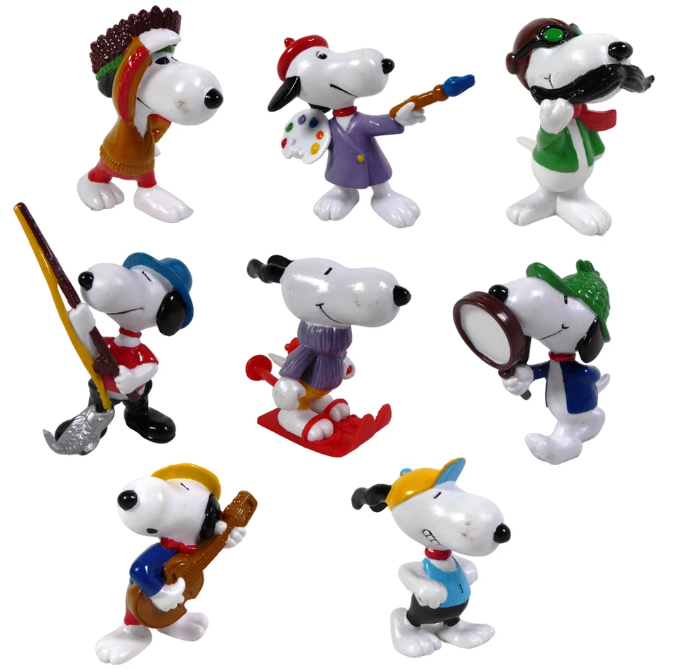 Lot de 8 Figurines PVC Snoopy Peanuts 6cm Schleich Jeu Jouet LSN2 - Photo 2/2