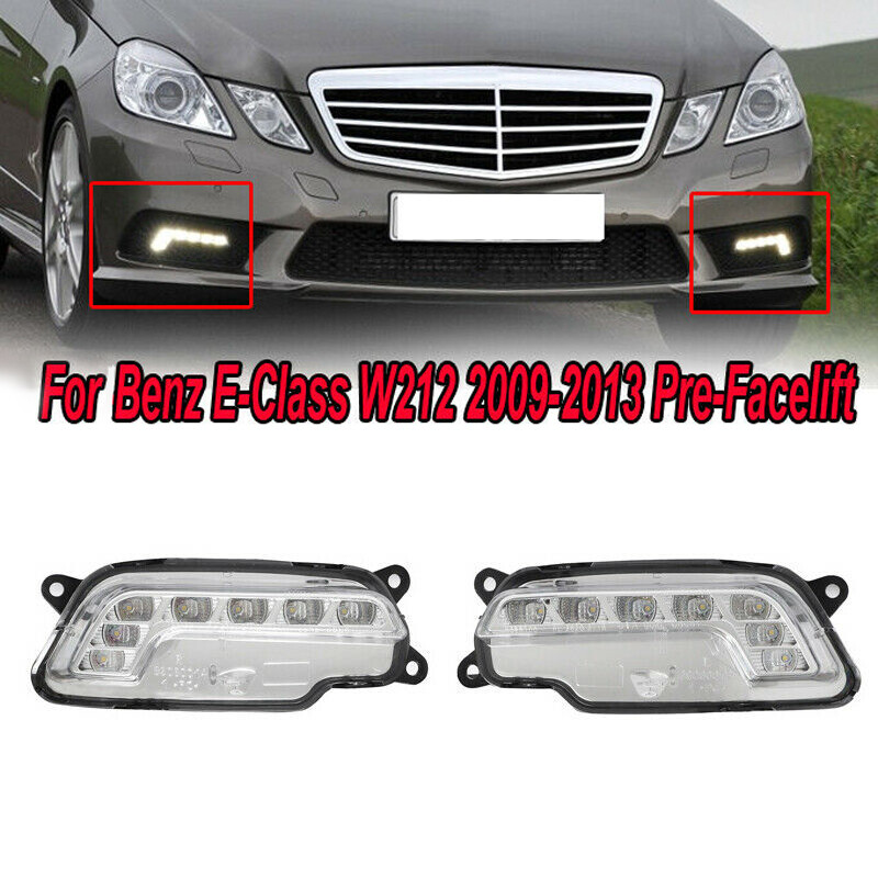 LED Daytime Running Lights Fog Lamps For Benz W212 E300 E350 E500