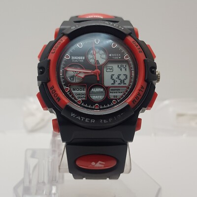 SKMEI Dual Time Analog Digital Date Watch Water Resistant 5ATM