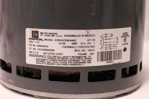Furnace Blower Motor EMERSON K55HXCEM-6402 - Picture 3 of 7