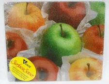 ❤️ APPLE HARVEST 15x12 COUNTER SAVER Tempered Glass Hot Plate Cutting Boar