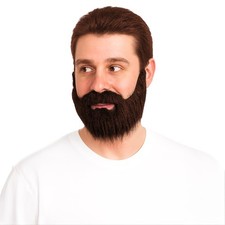 Realistic Fake Beard Mustache Set for Costume Cosplay