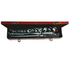 Blackhawk 16pc 1/2”Dr  6 &12 Pt SAE Socket Set/Case 15" Ratchet/Breaker Bar USA 