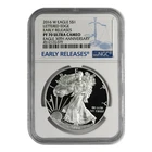 2016 -W American Silver Eagle NGC PF-70 ULTRA CAMEO LETTERED EDGE 30th Anniv.