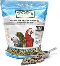 TOP's Parrot Pellets 4 lb, USDA Organic Certified, Non-GMO Bird Food for Hookbil