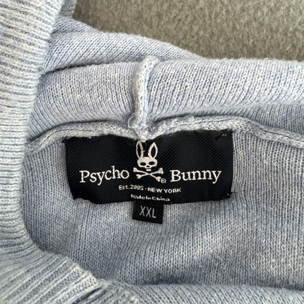 Psycho Bunny Hoodie 2XL Men's Knit Pullover Long Sleeve Sweatshirt
