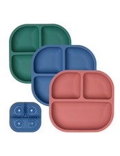 BABELIO Powerful Suction Plates for Baby and Toddler, 100 Food Grand Silicon...