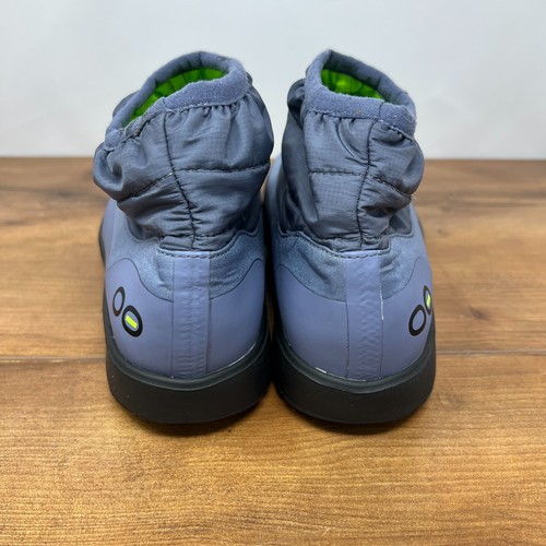 Oofos Oomg Booties Women's 9 Blue Black Comfort Quilted Recovery Boots Pull On - Picture 13 of 21
