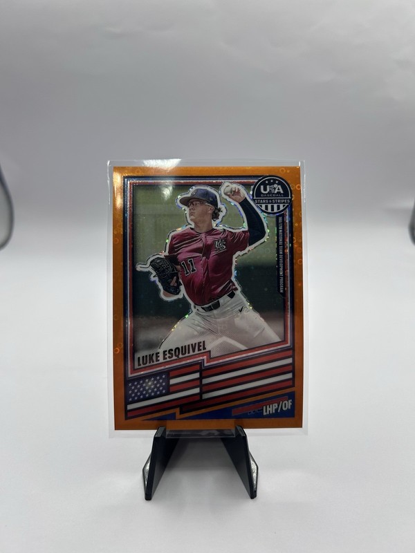 Luke Esquivel 2026 Stars & Stripes Orange Disco Prizm 25/75