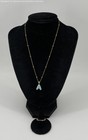925 Yellow Gold Plated Ruby CZ Jewelry w/Chain Necklace, Ring 4.82g — photo 1