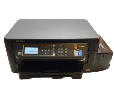 Epson ET-3600 EcoTank All in One Printer With Power Cords No Black Ink W/ Cable