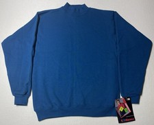Vintage 90s Hanes Heavyweight Sweatshirt Mens M Blue Joe Montana Made In USA NWT