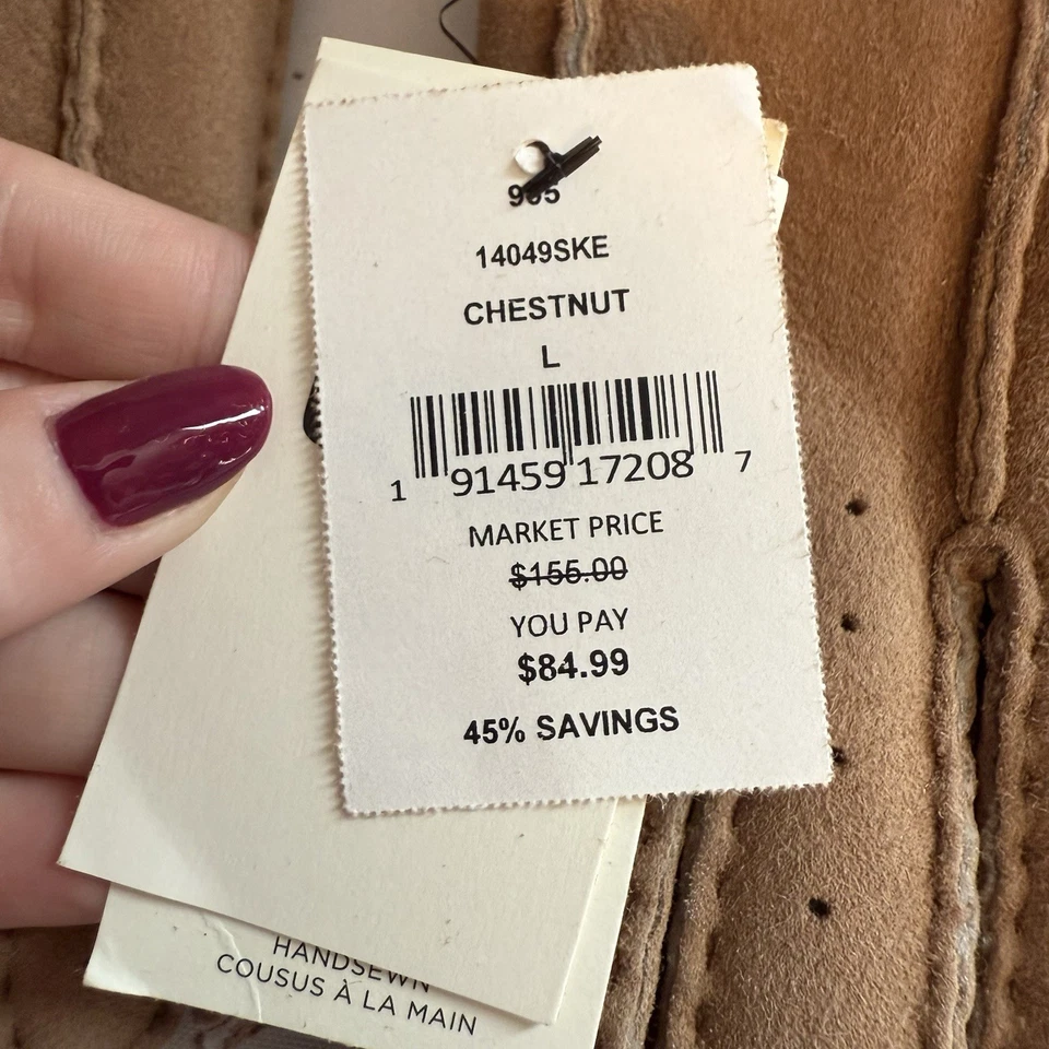 Guantes de gamuza UGG para mujer de piel de oveja suave castaño L $155 regalo de invierno Foto 2 de 4