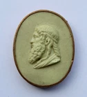 EARLY 19TH CENTURY GRAND TOUR WAX PORTRAIT CAMEO, UNKNOWN ROMAN DIGNITARY, (30).