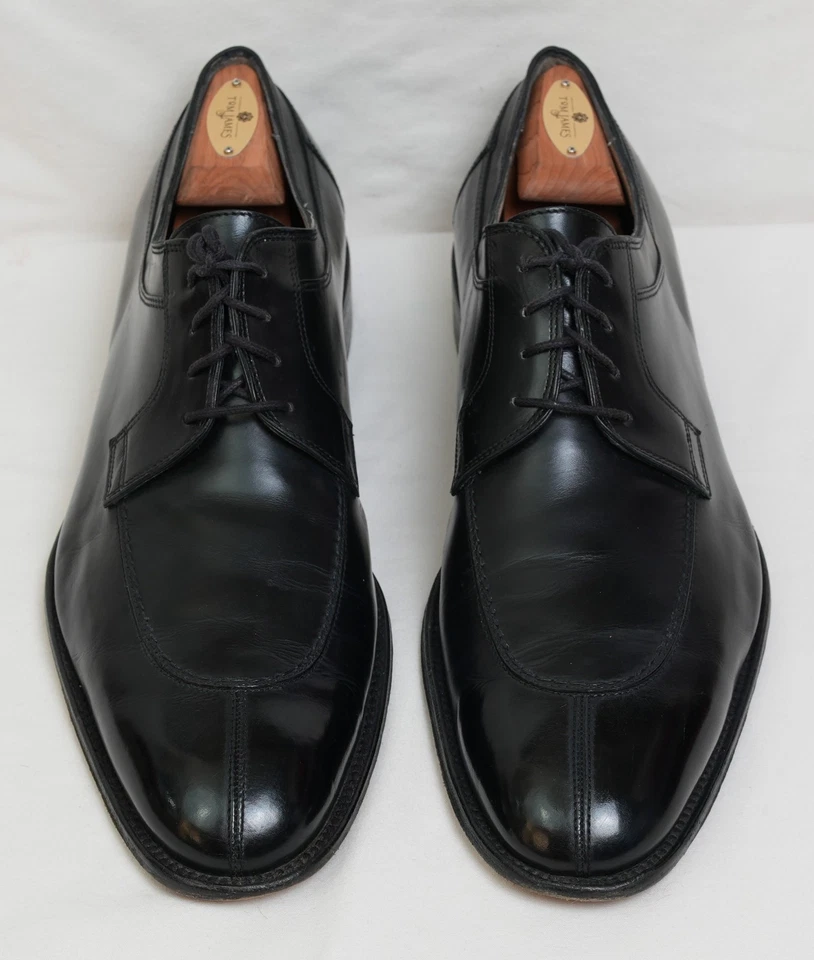 Salvatore Ferragamo Mens Black Split Toe Oxford Shoes 13 D Retail $1450 Italy - Image 2 of 4