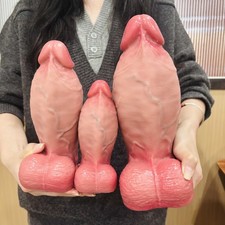 Silicone HUGE Dildo Realistic Dong Thick Big Penis Anal G-spot Sex Toy Women Men