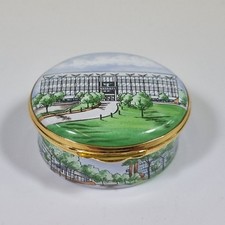 Crummles Enamel Trinket Box "Glaxo Wellcome Greenford" 4.8cm Wide