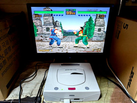 Sega Saturn White Console  Christmas Nights Winter Limited Edition Box Manual