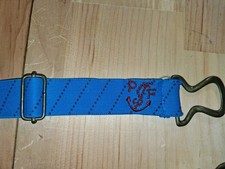 EUC Anchor Logo Vintage Pink Blue Stretch Belt 80s Y2k Interlocking Buckle Teal