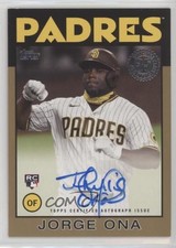 2021 Topps 1986 Baseball Series 2 Gold 45/50 Jorge Ona #86B-JON Auto 0c2