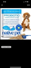 NEW Native Pet Probiotic Powder for Dogs 4.1 oz 30 Scoops Exp 8/25