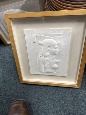 Framed Embossed Paper Print Female Figure Portrait, Small, Portrait Orientation