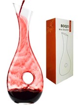 WOQO Wine Decanter, 1.2L Red Wine Carafe, Wine Gifts