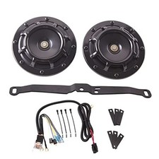 Waterproof Car Horn Loud Super tone High black horn with harness and bracket