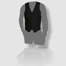 Alfani Men's Black Solid Slim-Fit Stretch Suit Vest Size S