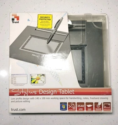 Trust TB Stylus Design Tablet + Pen - Graphic Tablet Windows NEW & SEALED - Image 1 of 2