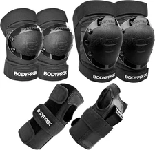 Knee Elbow Pads & Wrist Guards Set for Skating Skateboard Inline BMX Adult Youth