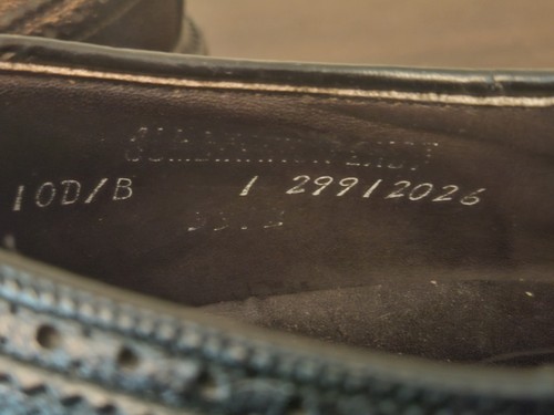 Florsheim Vintage Imperial Black 5 Nail V Cleat Wingtips Made USA Mens Sz 10D - Picture 8 of 8