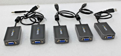 Lot of 5 StarTech USB2VGAE2 USB to VGA Adapter