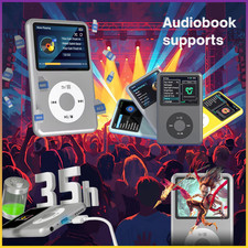 Lecteur MP3 Audiophile Hi-Res 128Go - FM, Audiobooks, Smart Touch, bluetooth