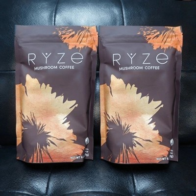 2-PCS  RYZE Organic Mushroom Coffee|6 Mushrooms,MCT Oil,USA Grown Instant Coffee