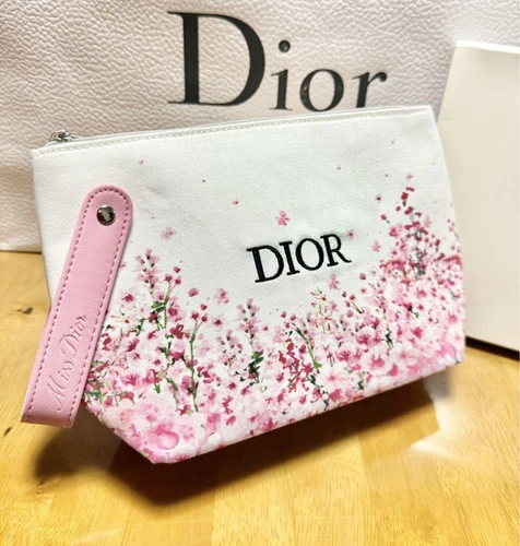 Pochette Dior motif floral 14,5 x 21 cm boîte d'occasion abîmée
