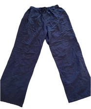 NEW Chartou Navy Linen/Cotton Blend Casual Elastic/Drawstring Pants Women’s Lg