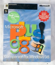 Vintage MICROSOFT Plus 98 Companion for Windows 98 CD-ROM NEW NOS