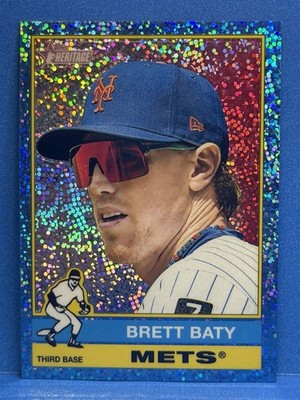 2025 Heritage High Numbers Chrome Brett Baty Light Blue Sparkle #532 NY Mets