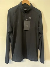 Arcteryx Delta 1/2 Zip Pullover Mens X-Large Black Performance Fleece Jacket NEW