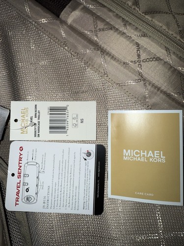 Michael Kors Logo Rolling Travel Trolley Suitcase Carry On Bag Vacation Trip MK - Picture 14 of 19