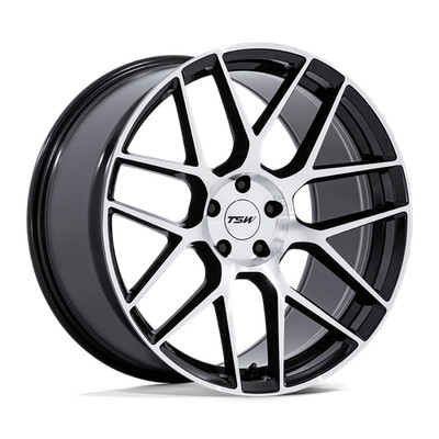 17x8 TSW Wheels TW002 Lasarthe Gloss Black Machined Rims 5x112 ET+35 (1pc)