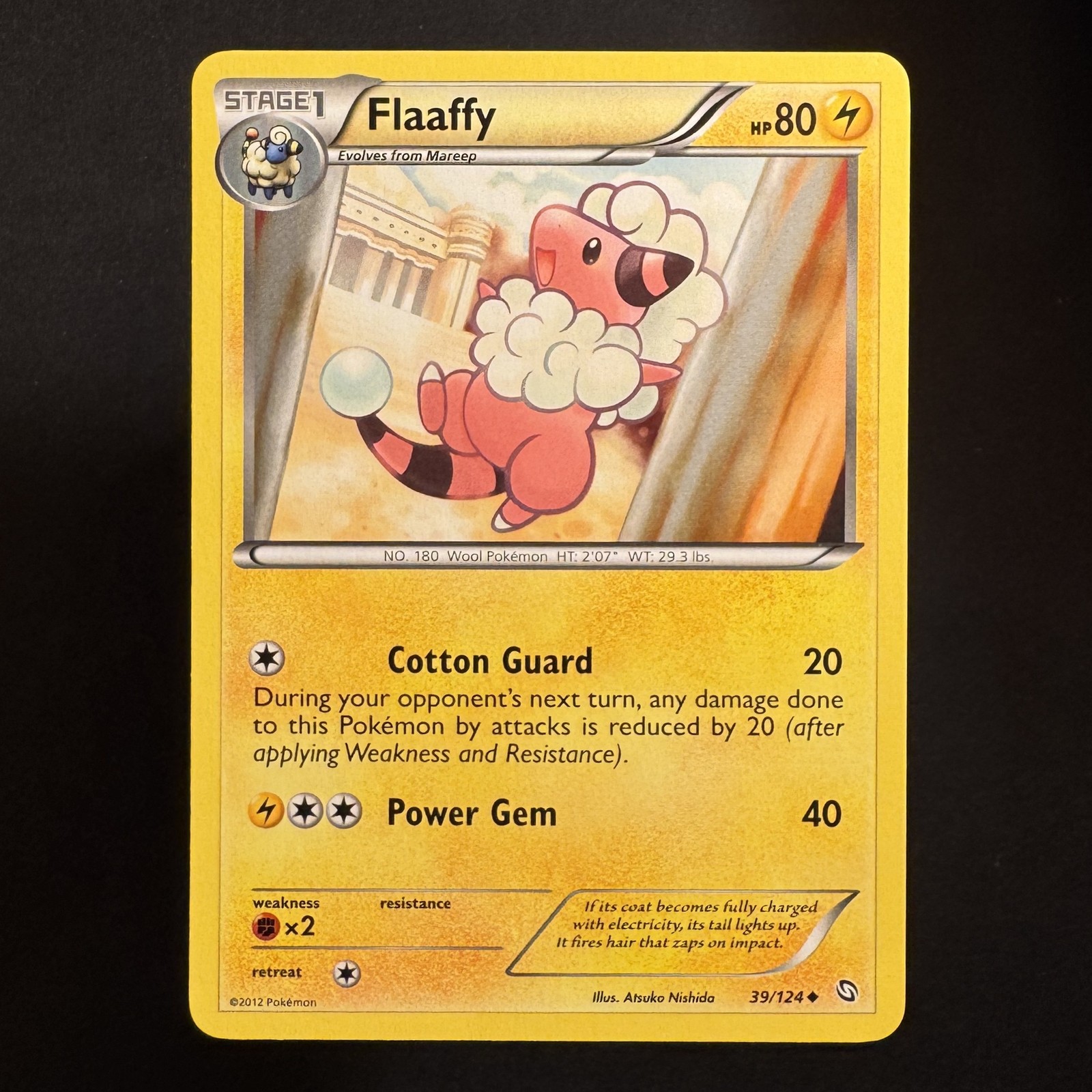 Flaaffy - 39/124 - Dragons Exalted - Pokemon - Uncommon - Played