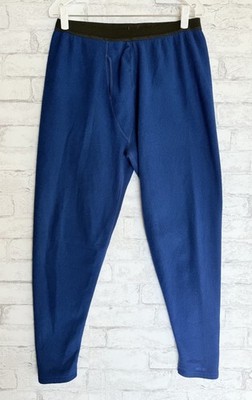 Orvis Men's Fleece Base Layer Pants Polartec Outdoor Blue Size L USA MADE VTG