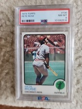 1973 Topps #130 Pete Rose REDS PSA 8 NM-MT GOAT! Future HOF!New Slab!
