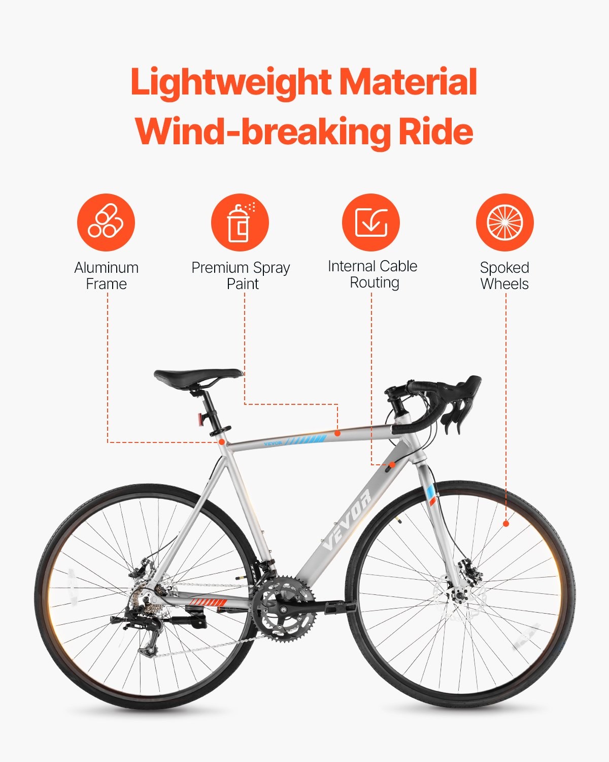 New Road Bike, 700C Wheels Racing Bike, L-TWOO 14 Speeds Dri