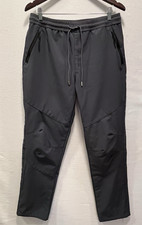 Womens Snow Pants Water Resistant Fleece Lined Black Size L Elastic Waist