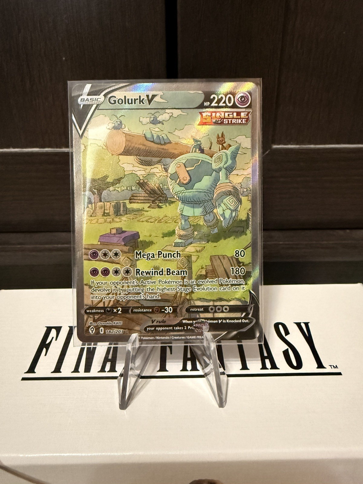 Golurk V 182/203 Alt Art - Evolving Skies - Pokemon TCG - NM