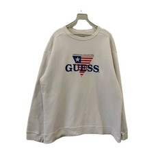 Vintage 90s GUESS USA American Collection Sweatshirt L White Made In USA #139